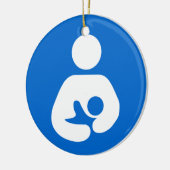 Internationaal symbool voor borstvoeding keramisch ornament (Links)