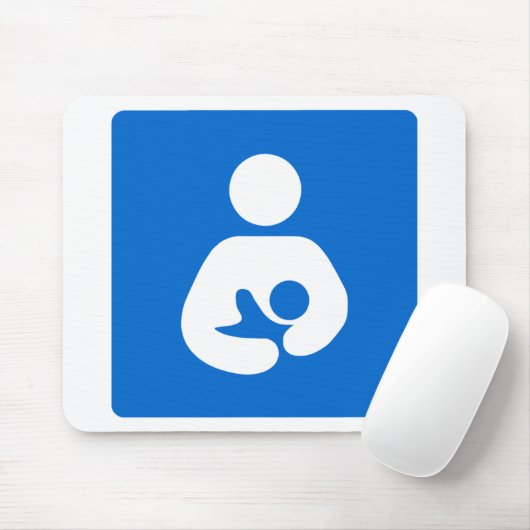 Internationaal symbool voor borstvoeding muismat (Met muis)