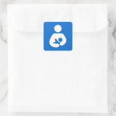 Internationaal symbool voor borstvoeding vierkante sticker (Tas)