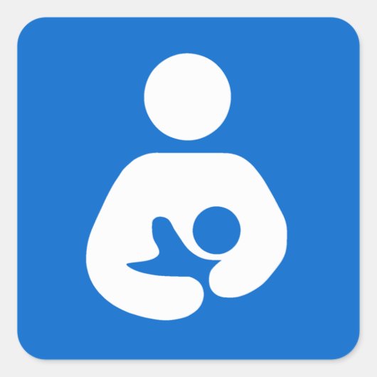 Internationaal symbool voor borstvoeding vierkante sticker (Voorkant)