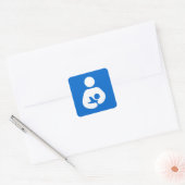 Internationaal symbool voor borstvoeding vierkante sticker (Envelop)