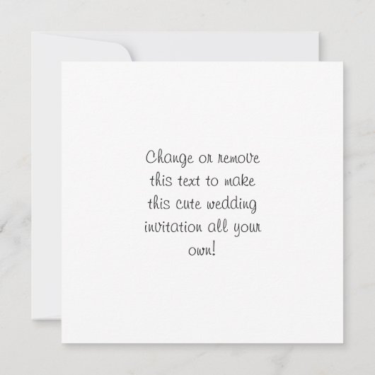 Internationaal symbool voor bruid en bruidegom kaart (Achterkant)