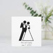 Internationaal teken voor bruid en bruidegom kaart (Staand voorkant)