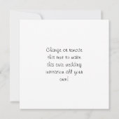 Internationaal teken voor bruid en bruidegom kaart (Achterkant)