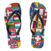 Internationaal vlaggenCollectie Teenslippers (Voetbed)