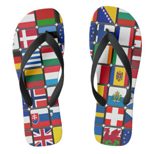 Internationaal vlaggenCollectie Teenslippers
