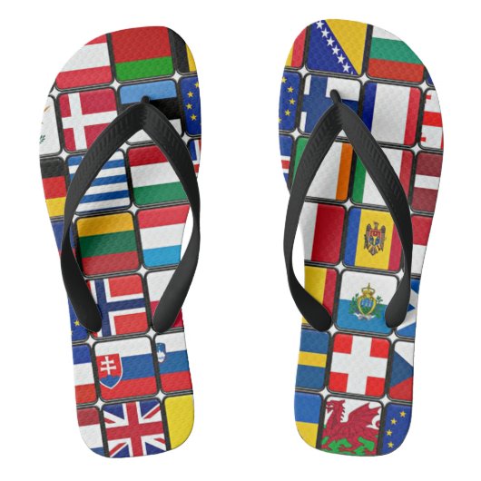 Internationaal vlaggenCollectie Teenslippers (Voetbed)