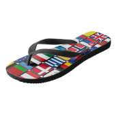 Internationaal vlaggenCollectie Teenslippers (Schuin)