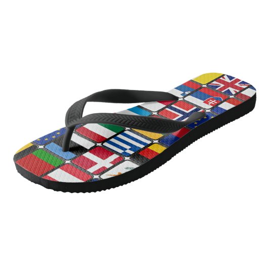 Internationaal vlaggenCollectie Teenslippers (Schuin)