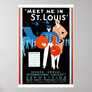  internationaal Vliegtuig Poster