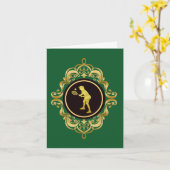 Internationaal Wenskaart van de Tennisdag - Vrouw Kaart (Gele Bloem)