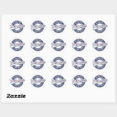 International Backpacker Word Reiziger logo Ronde Sticker (Vel)