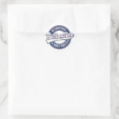 International Backpacker Word Reiziger logo Ronde Sticker (Tas)