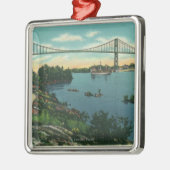 International Bridge American Span Uitzicht # 2 Metalen Ornament (Links)