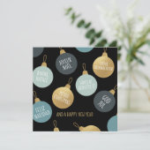International Business Christmas Kaart Baubles (Staand voorkant)