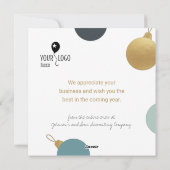 International Business Christmas Kaart Baubles (Achterkant)