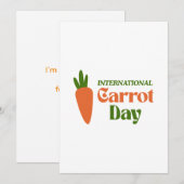 International Carrot Day Feestdagenkaart (Voorkant / Achterkant)