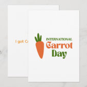 International Carrot Day Feestdagenkaart (Voorkant / Achterkant)
