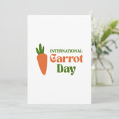 International Carrot Day Feestdagenkaart (Staand voorkant)