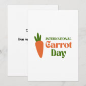 International Carrot Day Feestdagenkaart (Voorkant / Achterkant)