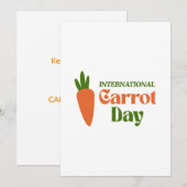 International Carrot Day Feestdagenkaart (Voorkant / Achterkant)