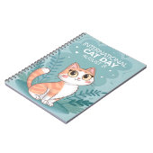 International Cat Day Cute Whimsical Cat Art Notitieboek (Linkerzijde)