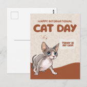 International Cat Day Sphynx Celebration Art Briefkaart (Voorkant / Achterkant)