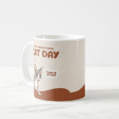 International Cat Day Sphynx Celebration Art Koffiemok (Voorkant links)