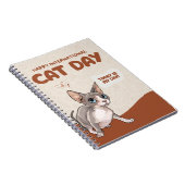 International Cat Day Sphynx Celebration Art Notitieboek (Rechterzijde)