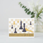International Chess Day T-shirt Briefkaart (Staand voorkant)