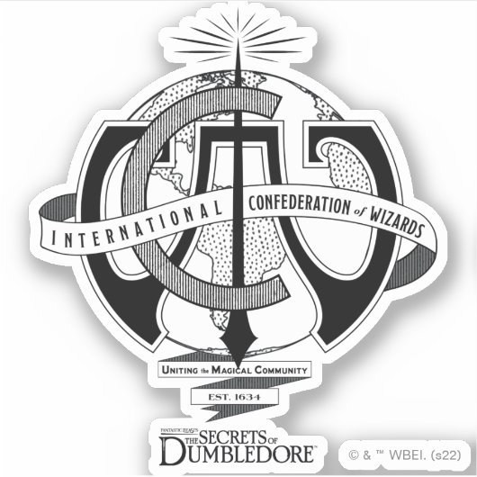 International Confederation of Wizards Logo Sticker (Voorkant)