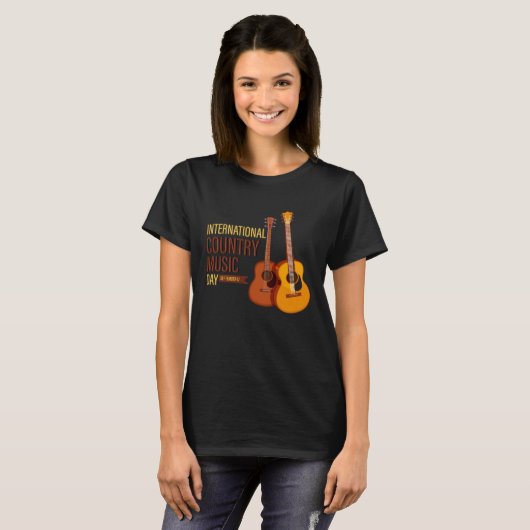International country music day Guitar T-shirt (Voorkant volledig)