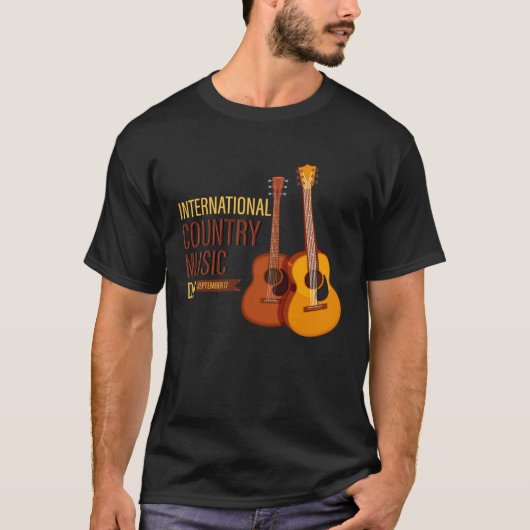 International country music day  Guitar T-shirt (Voorkant)