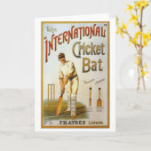 International Cricket Bat Kaart (Gele Bloem)