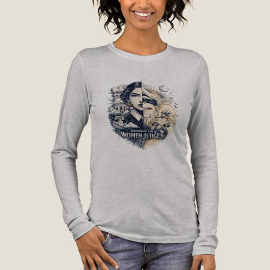 International Day of Women Judges Tri-Blend Shirt (Voorkant)