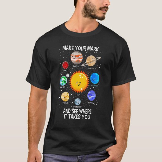 International Dot Day 2022 Make Your Mark Solar Sy T-shirt (Voorkant)