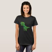 International Dot Day Green Polka Dot Rex Dinosaur T-shirt (Voorkant volledig)