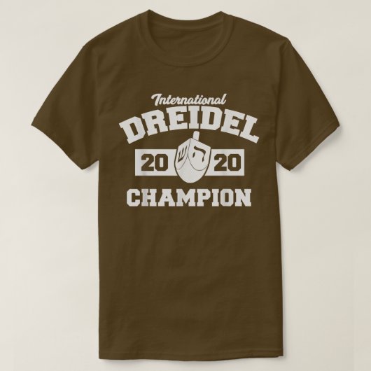 International Dreidel Champion 2020 Funny Hanukkah T-shirt (Design voorkant)