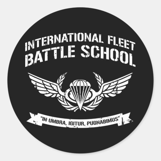 International Fleet Battle School Ender Ronde Sticker (Voorkant)