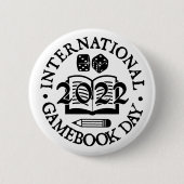 International Gamebook Day 2022 Badge Ronde Button 5,7 Cm (Voorkant)