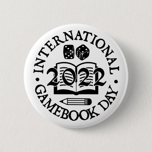 International Gamebook Day 2022 Badge Ronde Button 5,7 Cm (Voorkant)