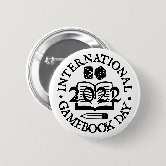 International Gamebook Day 2022 Badge Ronde Button 5,7 Cm (Voorkant /achterkant)