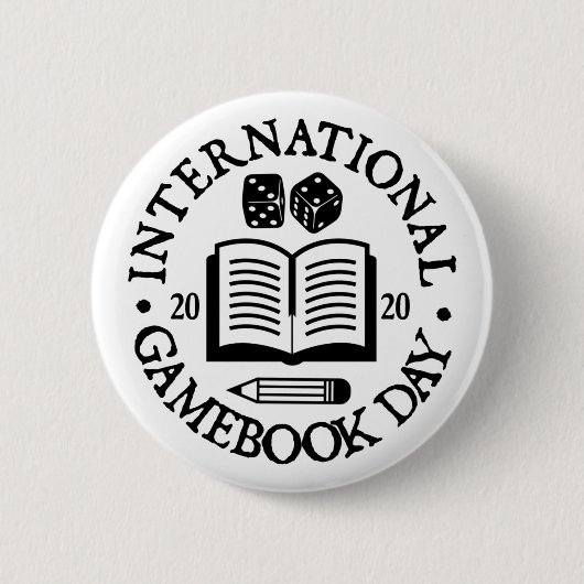 International Gamebook Day Badge Ronde Button 5,7 Cm (Voorkant)