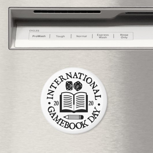International Gamebook Day Fridge Magnet (Insitu (Vaatwasser))