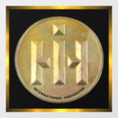 International Harvester gouden logo Raamsticker (Vel)