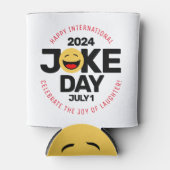 International Joke Day lachend gezicht Blikjeskoeler (Voorkant)