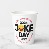 International Joke Day lachend gezicht Papieren Bekers (Voorkant)