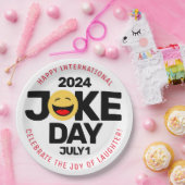 International Joke Day lachend gezicht Papieren Bordje (Feest)