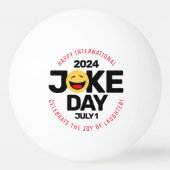 International Joke Day lachend gezicht Pingpongbal (Voorkant)
