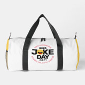 International Joke Day lachend gezicht Plunjezak (Achterkant)